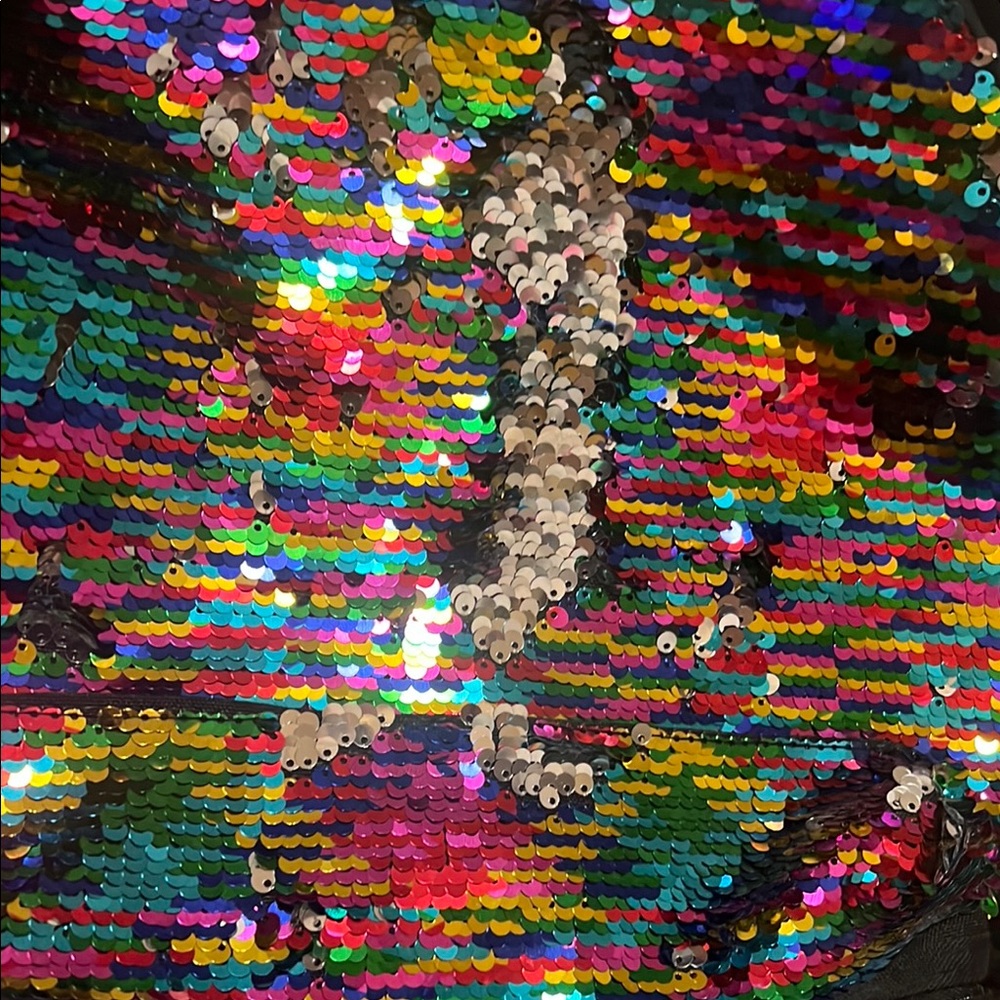 Pink Vs Multicolor Sequin Backpack - image 2